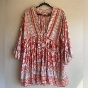 Free People - Tunic Top - Orange - Size L